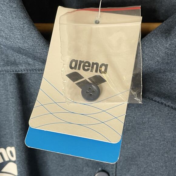 NWT Arena USA Swimming Logo Blue Short Sleeve Tech Polo Lightweight Men’s XXL - Picture 8 of 16